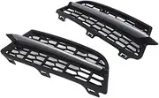 51118053803 Honeycomb Front Bumper Fog Light Grille Compatible For BMW 1 Series F20 F21 Model 2011 2012 2013 2014 2015 Lower Lamp Cover(Silver line)