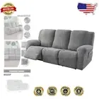 360-Degree Protection Recliner Sofa Cover - Elegant Light Gray with Elastic Fit