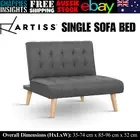 Artiss Linen Sofa Bed Lounge Chair Single Seater Modular Bed Set