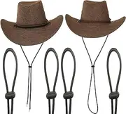 [Pmsanzay] Universal Removable Chin-Strap/Adjustable Toggle Chin Strap - Two Solutions - for Men and Women for Sun Hat Fishing Hat Straw Hat Cowboy hat for Safari Fishing Hiking Beach Golf, 4 Pack