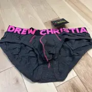 Only One on Ebay - Andrew Christian MEDIUM Show-It Tagless brief CHARCOAL-pink