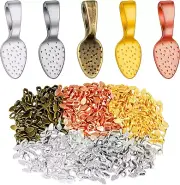 400 Pieces Spoon Glue on Bails Pendants Oval Jewelry Glue on Earring Bails Pe...