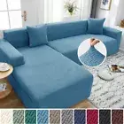 Jacquard Elastic Spandex Sectional Sofas Covers for Chaise Longue Couch Covers