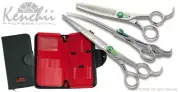 Kenchii Grooming Mustang Professional Dog Grooming Shear Sets 3 Piece w/ Case