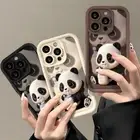 Cute Panda Pattern Phone Case for iPhone 16 15 14 13 12 11 Pro Max XR XS X Cover