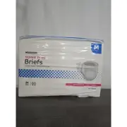 McKesson 24 Adult Super Plus Moderate Disposable Briefs Tab Diapers Medium 32-44