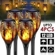 Solar Flame Torch Light Waterproof Flickering Dancing Garden Lantern Solar Lamp