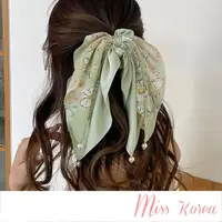 在飛比找momo購物網優惠-【MISS KOREA】碎花髮圈 珍珠髮圈/韓國設計浪漫田園