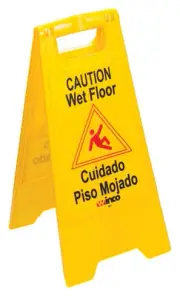 Wet Floor Caution Sign, Fold-out, Yellow (12 Each)