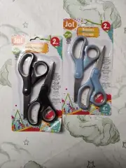 4 Piece Black And Blue Back to School Kids School Scissors