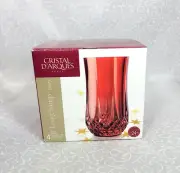 Cristal D'Arques-Durand Longchamp Ruby Highball Glass Set of 4 NOS