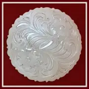 2 1/2" (2.5") Silver Hand Engraved Western Concho #95