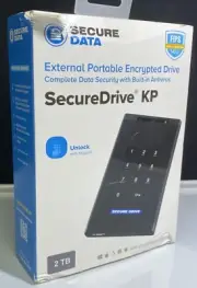 ClevX SecureData SecureDrive Aluminum Body 2TB Portable Encrypted External Drive