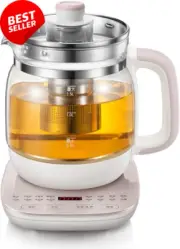 Electric Kettle Temperature Control Glass 1.5L Stainless Steel Tea Coffee Maker