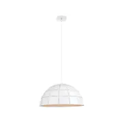 CLA Lighting ARMIS Iron Tiled Pendant Light White/Gold/Coffee Tiled (Iron) Dome - Matt White
