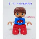 【DUPLO 得寶】(二手) 10847 藍衣汽車-小男孩 小朋友 小孩 兒童，LEGO 大顆粒