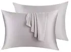 Pillowcase Set of 2 for Hair Skin Both Sides 19 Momme 600 Thread Count with Hi