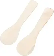 TOPPERFUN 2pcs Shell Spoons Petal Shaped Stirring Spoons Food Serving for Eggs Desserts Caviar Soup