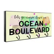 Let's Go Cruisin Down On Ocean Boulevard Car Key Hanger / Pet Leash Hanger
