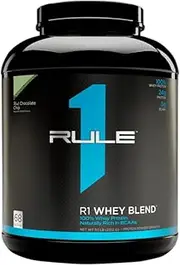 Rule1 R1 Whey Blend 68 Servings, Mint Chocolate Chip,, Mint Chocolate Chip 2.5 kilograms