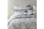 Bianca Olivia Grey Coverlet w/ 2 Pillowcases Set