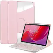 For Lenovo Tab M11 (Xiaoxin Pad 11 2024) Case PU+Acrylic Tablet Stand Cover with Bluetooth Keyboard Pink Style A Lenovo Tab M11 (Xiaoxi