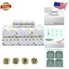 Breathable Full Bed Set - 300 Thread Count Cotton Percale with 16" Deep Pockets