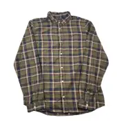 Buffalo David Bitton Sago Flannel Shirt Mens 2XL Olive Green Long Sleeve $80