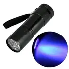 new Mini 9LED UV Flashlight Ultraviolet Led Flashlight Ultra Violet Invisible