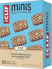 CLIF BAR - Mini Energy Bar - White Chocolate Macadamia Flavor - (0.99 Ounce Snack Bar, 20 Count)