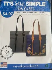 Vintage Sewing Pattern McCall's It's So Simple L9625 - Bags