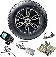 SZWEDI Wheelbarrow Electric Motor Kit 400-8inch Tire Hauling Garden 5km/h-7km/h Speed 36V230W 97N.M Torque Reverse Function Single Wheel Disc Brake for Utility Cart