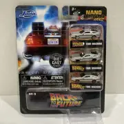 Nano Hollywood Rides Back To The Future Time Machine 3 Pack Diecast