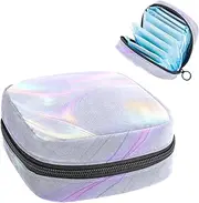 Period Bag,Sanitary Napkin Storage Bag,Abstract Purple Marble Print,Tampon Bag for Purse
