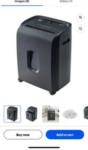 Pen + Gear 10-Sheet Micro-Cut Paper Shredder with 4 Gallon Bin, Black
