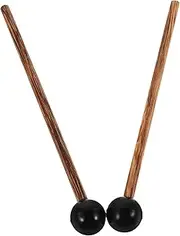 Abaodam 2Pcs Rubber Head Drum Mallets with Wooden Handle for Percussion Instruments Lightweight and Versatile Mallets for Steel Tongue Drum Xylophone and Tambourine
