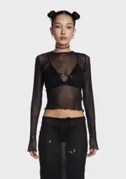 Tough Exterior Sheer Crop Top