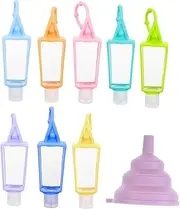 Healeved Hand Case for Liquid Soap 30ml Reusable Silicone Bottle Holder Travel Funnel 9 Options Random
