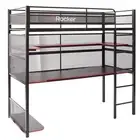 X Rocker Battlebunk Gaming High Sleeper Bunk Bed w/ Undermounted Gaming Desk