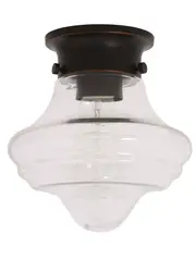 Hamilton 1 Light DIY Batten Fix in Oil Rubbed Bronze/Clear