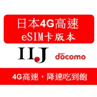 在飛比找蝦皮購物優惠-eSIM版 IIJ (docomo) 8天 10天 15天 