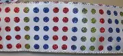 5 yds. BRIGHT COLOR GLITTER DOTS WIRE EDGE RIBBON 2 1/2" W