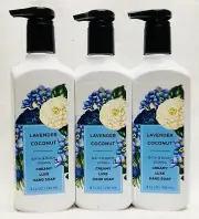 3 Bath & Body Works LAVENDER COCONUT Creamy Luxe Hand Soap