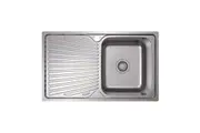Tisira 80cm Single Bowl Stainless Steel Kitchen Sink With Left Hand Drainer (TSLE800L)