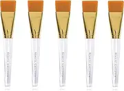 Beaute Galleria - 5pcs Soft Nylon Bristles Facial Mask Brush Tool for Clay Mud Charcoal Face Eye Nose Mess Free DIY Home Spa Applicator