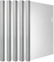 Sliding Bar (14mm) Clear Report Covers Transparent Plastic File Folder (80 Sheet Capacity,20c), Resume Presentation File Folders Organizer Binder for A4 Size Paper