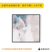 在飛比找momo購物網優惠-【菠蘿選畫所】雲山行旅-25x25cm(藍白色抽象掛畫/客廳