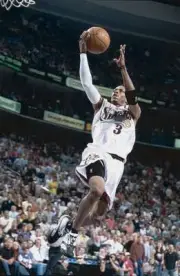 Playoffs Philadelphia 76ers Allen Iverson taking layup vs Toronto - Old Photo