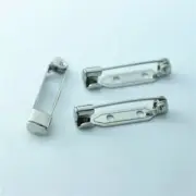 10pcs 2.4cm Safety Pin Brooch Base Back Bar Badge Holder Brooch Pins Diy Jewelry