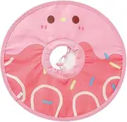 Waterproof cat Head Cover, Lightweight Cat Head Cover, Donut Cat Recovery Collar, Licking and Scratching Free Head Cover Pet Collar (Pink, M)